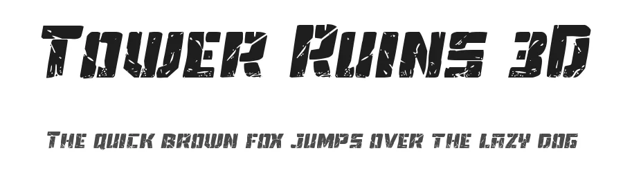 Tower Ruins 3D by Daniel Zadorozny — Display Font