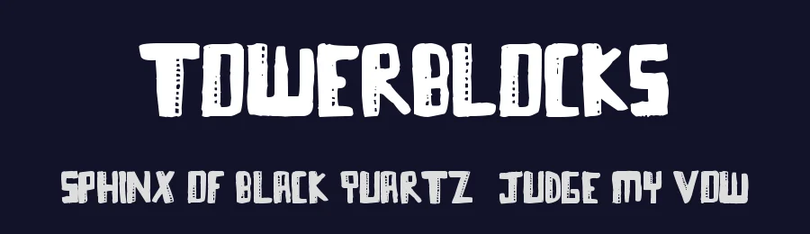 TOWERBLOCKS by Alan Parley — Display Font — thumbnail 2
