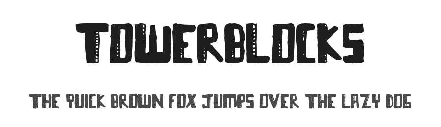 TOWERBLOCKS by Alan Parley — Display Font