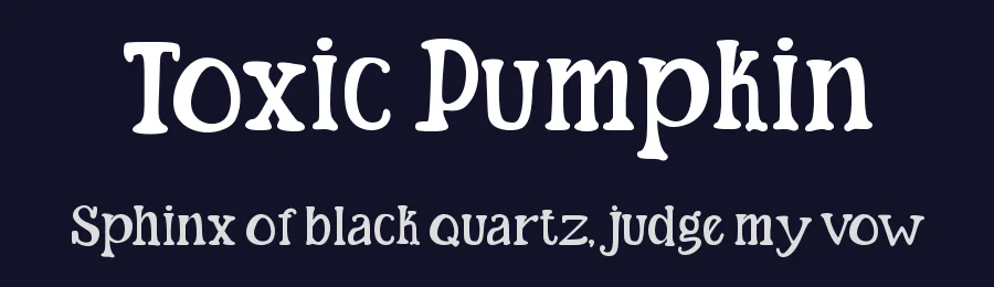 Toxic Pumpkin by Masa Aska Sanurumi — Display Font — thumbnail 2