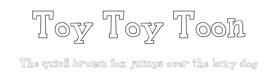 Toy Toy Toon by Galdino Otten — Display Font
