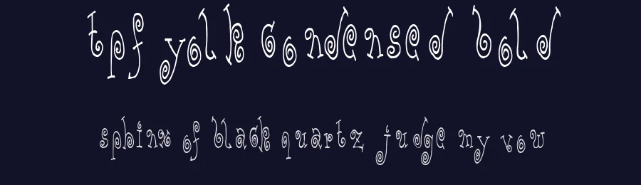 TPF Yolk Condensed Bold — Display Font — thumbnail 2
