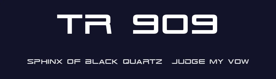 TR 909 — Display Font — thumbnail 2