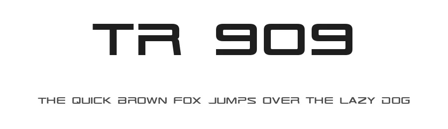 TR 909 — Display Font