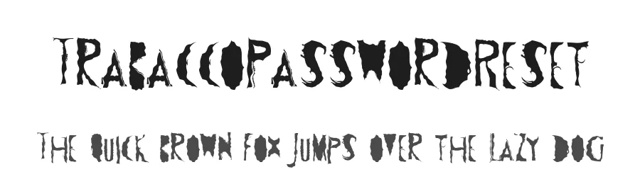 TrabaccoPasswordReset — Display Font