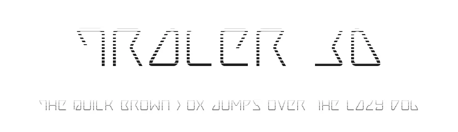 Tracer 3D by Daniel Zadorozny — Display Font