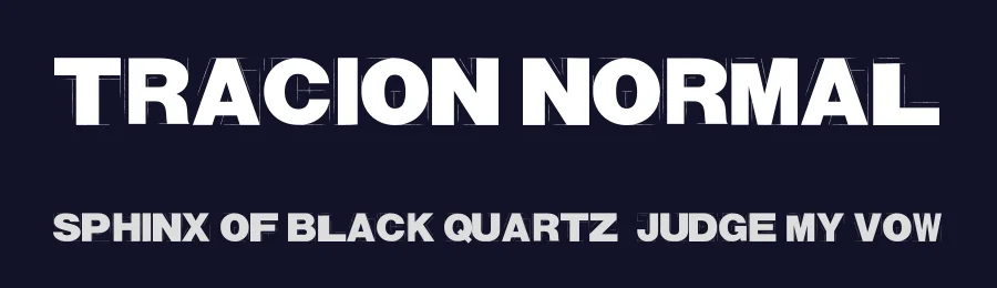 Tracion Normal by Marcus Lien Gundersen — Display Font — thumbnail 2