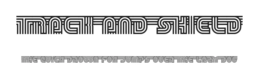 Track and Shield by AM — Display Font