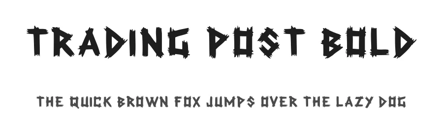 Trading Post Bold — Display Font