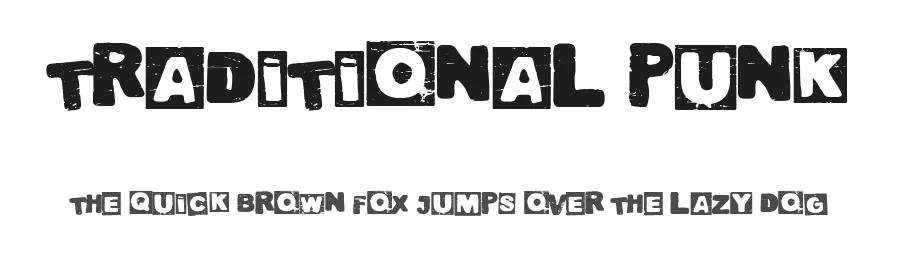 Traditional Punk by Woodcutter Manero — Display Font