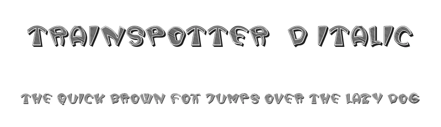 Trainspotter 3D Italic by Vladimir Nikolic — Display Font