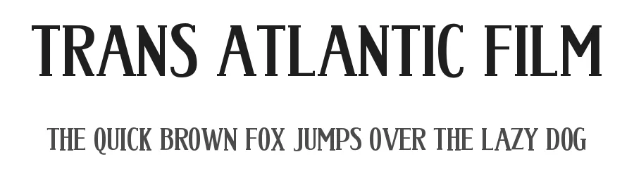 Trans Atlantic Film by Dan P. Lyons (D-Lyons Design) — Display Font
