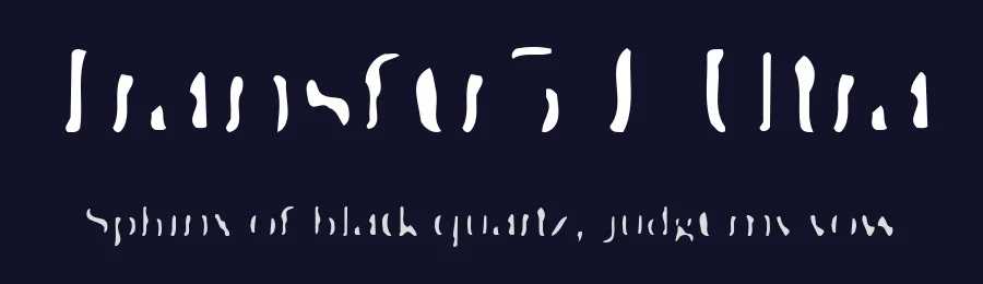 Transfer51 Ultra — Display Font — thumbnail 2