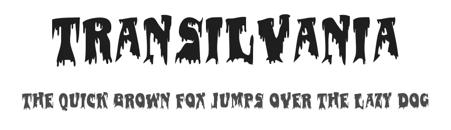 transilvania by Woodcutter Manero — Display Font