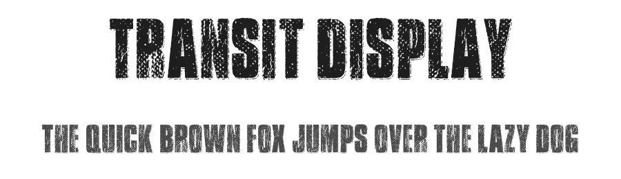 Transit Display by Kevin Christopher — Display Font