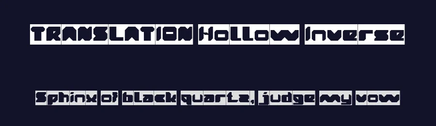 TRANSLATION Hollow Inverse by http://www.dafont.com/wino-s-kadir.d2209 — Display Font — thumbnail 2