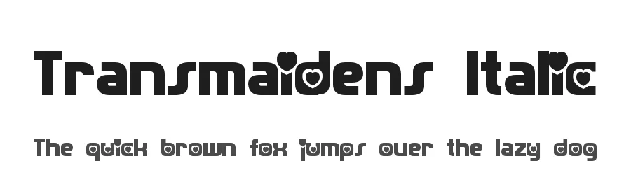 Transmaidens Italic by Neale Davidson — Display Font