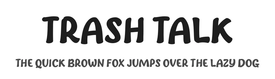 Trash Talk by MJType (Muhamad Junaid) www.mjtype.com β Display Font