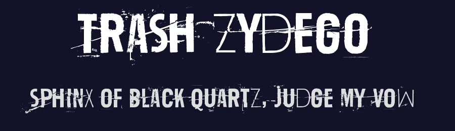 Trash Zydego — Display Font — thumbnail 2