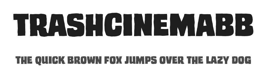 TrashCinemaBB by Nate Piekos β Display Font