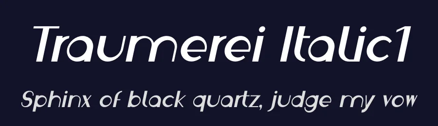 Traumerei Italic1 by Typeface©(HlvnStudio).2021. — Display Font — thumbnail 2