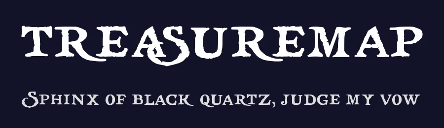 treasuremap — Display Font — thumbnail 2