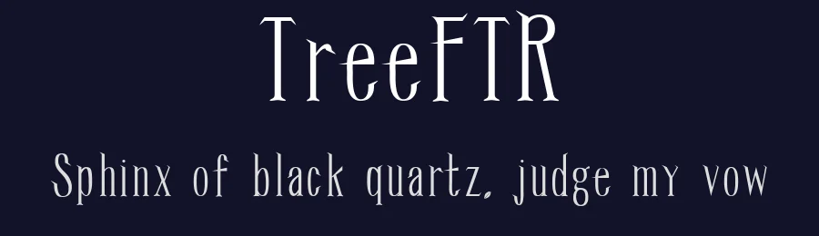 TreeFTR — Display Font — thumbnail 2