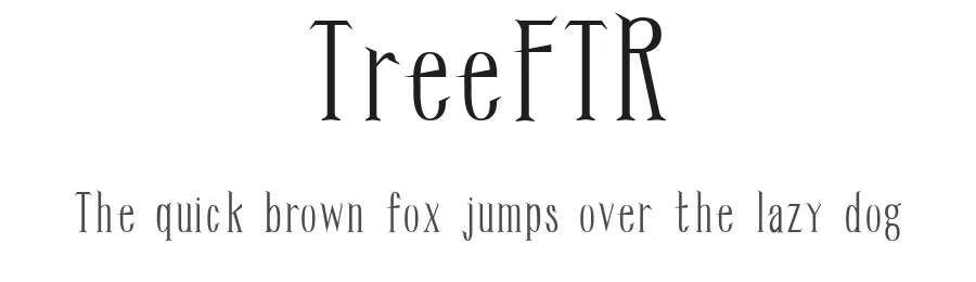 TreeFTR β Display Font