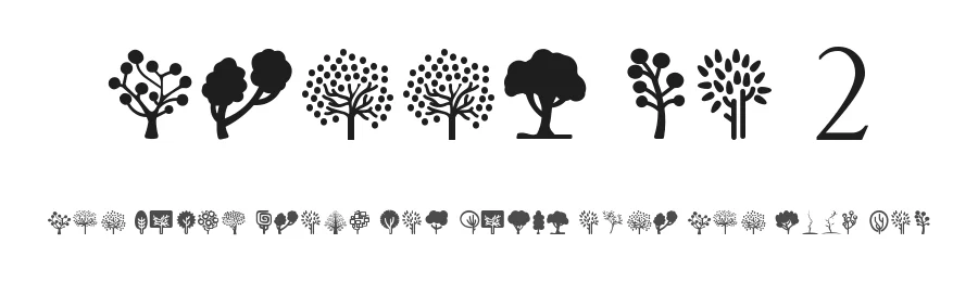 Trees Go 2 by Jamel E. Robin β Display Font