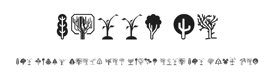 Trees Go by Jamel E. Robin β Display Font