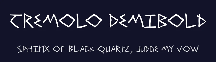 Tremolo DemiBold — Display Font — thumbnail 2