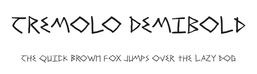 Tremolo DemiBold β Display Font