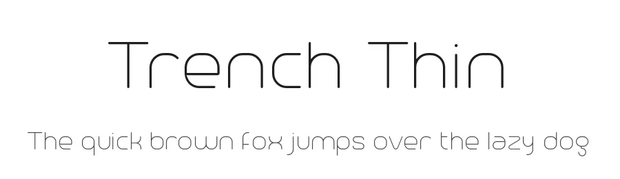 Trench Thin by NimaVisual — Sans Font