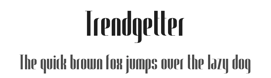 Trendgetter by NAL β Display Font