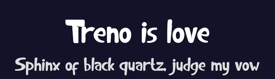 Treno is love by Sya'dan Ismail Rosyad — Display Font — thumbnail 2