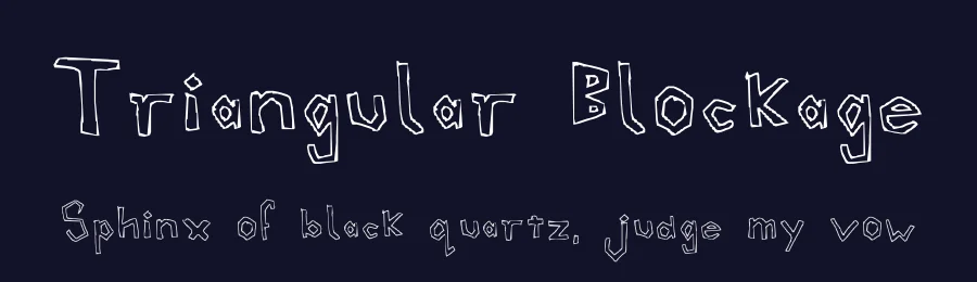Triangular Blockage — Display Font — thumbnail 2