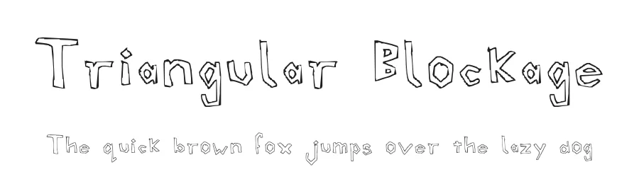 Triangular Blockage — Display Font