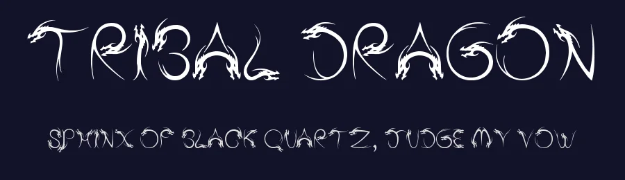 Tribal Dragon by Jonathan Harris — Display Font — thumbnail 2