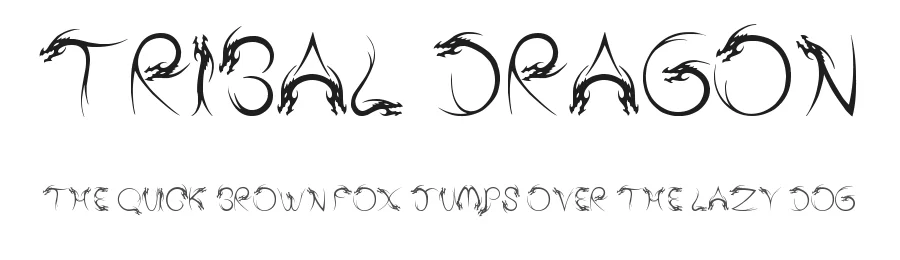 Tribal Dragon by Jonathan Harris — Display Font