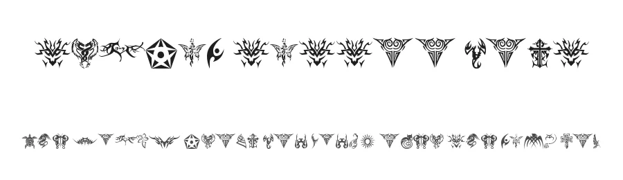 tribal tattoo font by kaiserzharkhan — Display Font