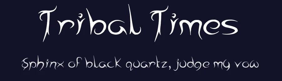 Tribal Times — Display Font — thumbnail 2