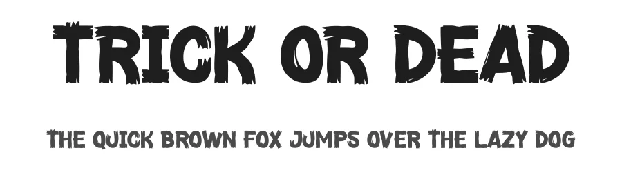 Trick Or Dead by Maikohatta — Display Font