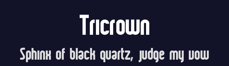 Tricrown — Display Font — thumbnail 2