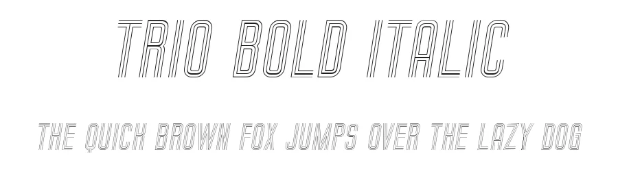 Trio Bold Italic by Vladimir Nikolic — Display Font