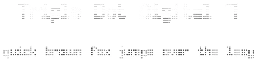 Triple Dot Digital 7 by Sizenko Alexander — Display Font