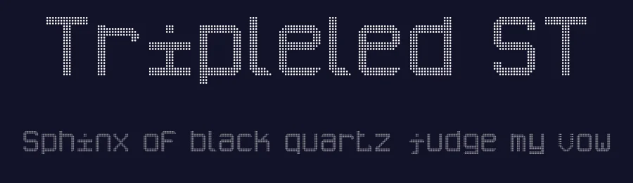 Tripleled ST — Display Font — thumbnail 2