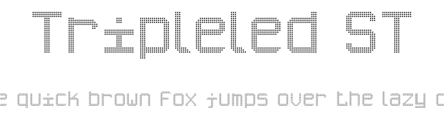 Tripleled ST — Display Font