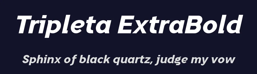 Tripleta ExtraBold by Fernando Haro — Display Font — thumbnail 2