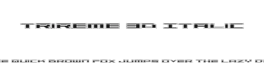 Trireme 3D Italic by Daniel Zadorozny — Display Font