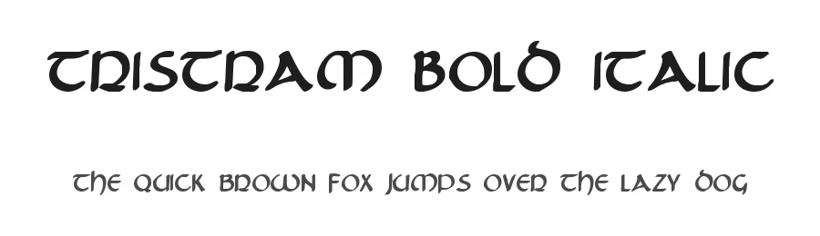 Tristram Bold Italic by Daniel Zadorozny — Display Font
